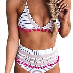 High waisted Pom Pom swimsuit